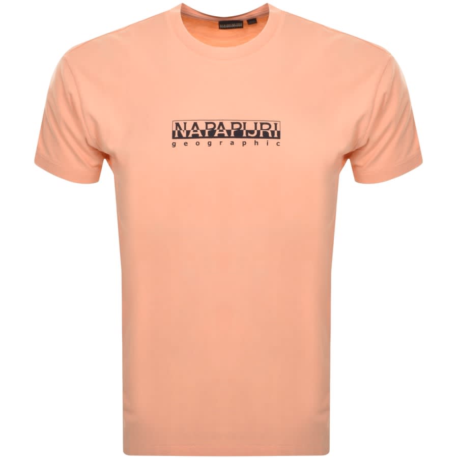 Image number 1 for Napapijri S Box Short Sleeve T Shirt Orange