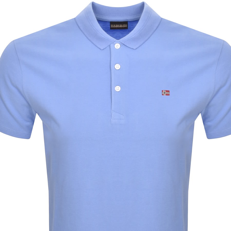 Image number 2 for Napapijri Ealis Short Sleeve Polo T Shirt Blue