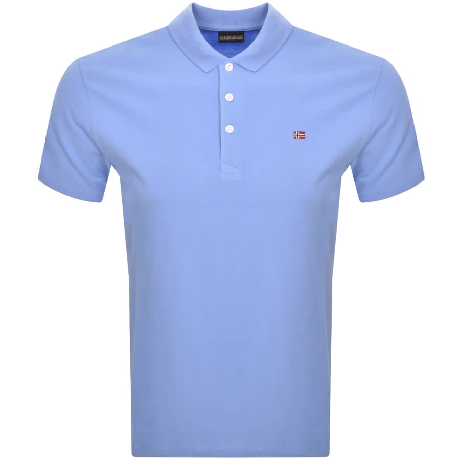 Image number 1 for Napapijri Ealis Short Sleeve Polo T Shirt Blue