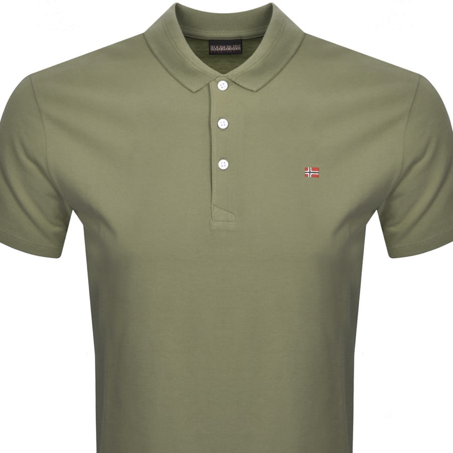 Image number 2 for Napapijri Ealis Short Sleeve Polo T Shirt Green