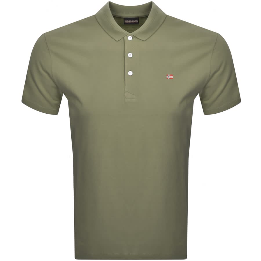 Image number 1 for Napapijri Ealis Short Sleeve Polo T Shirt Green
