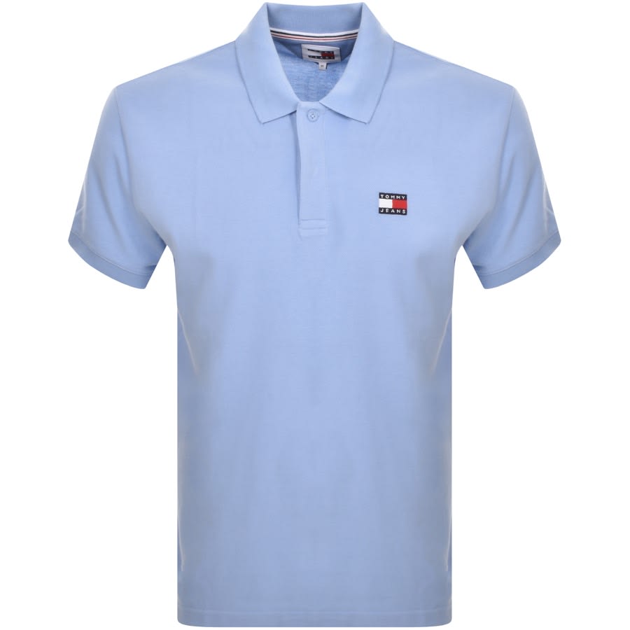 Image number 1 for Tommy Jeans Polo T Shirt Blue