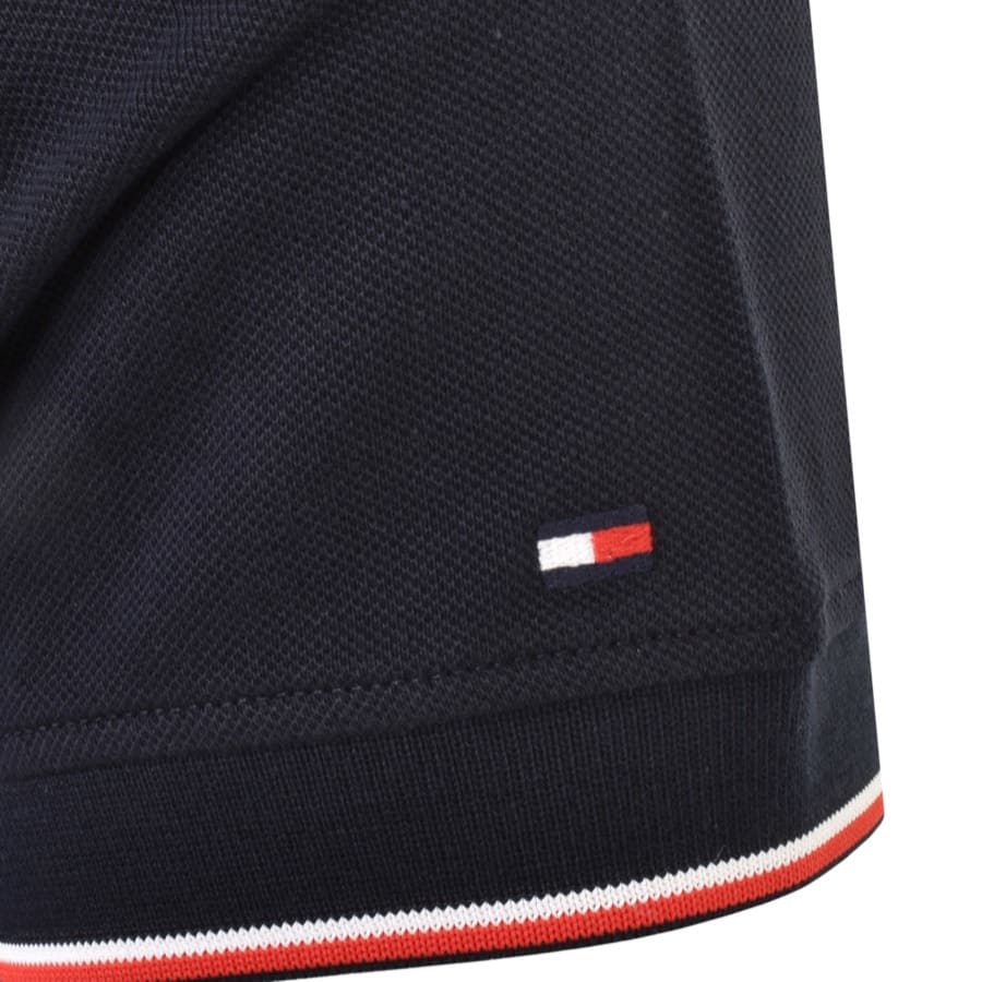 Image number 4 for Tommy Hilfiger Logo Tipped Polo T Shirt Navy