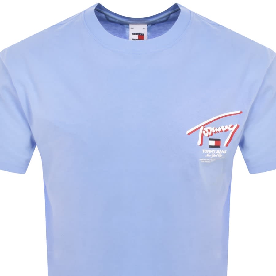 Image number 2 for Tommy Jeans 3D Street T Shirt Blue