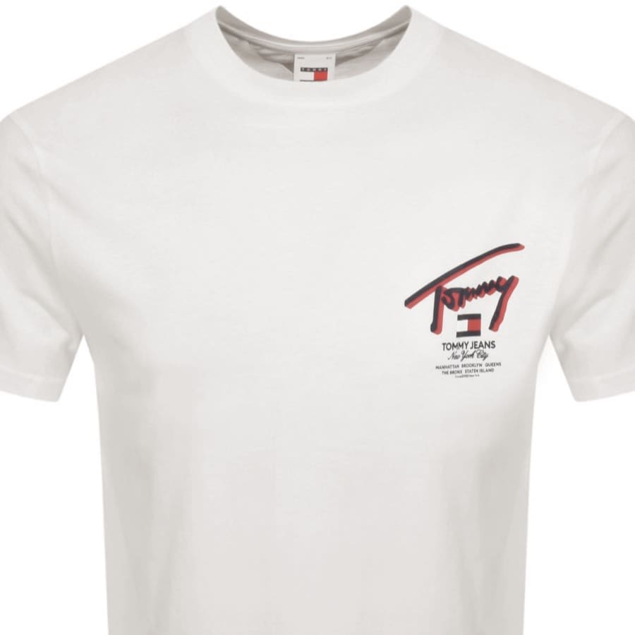 Image number 2 for Tommy Jeans 3D Street T Shirt White