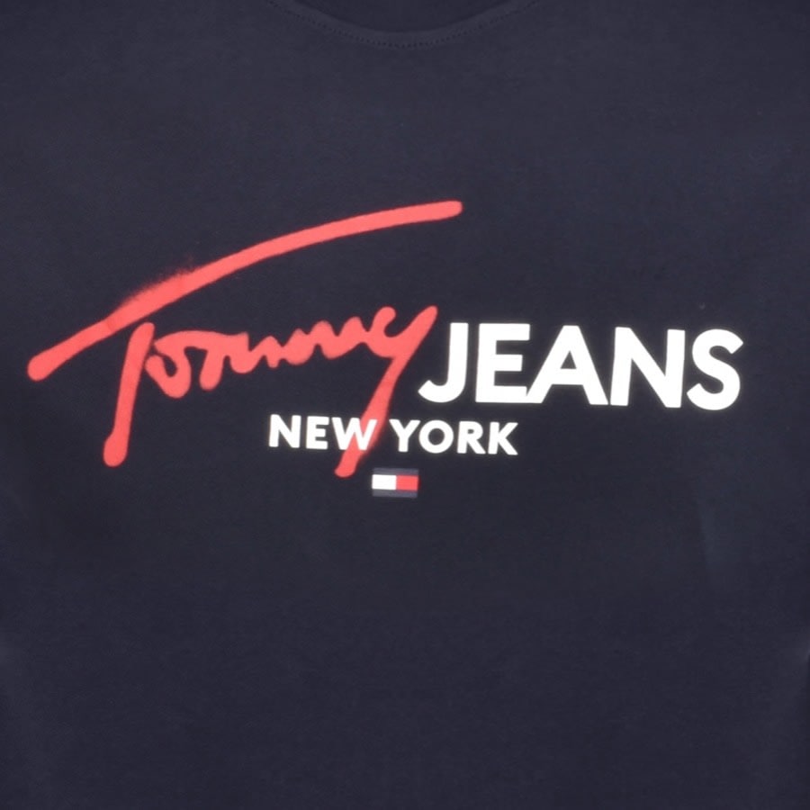 Image number 3 for Tommy Jeans Spray Pop T Shirt Navy