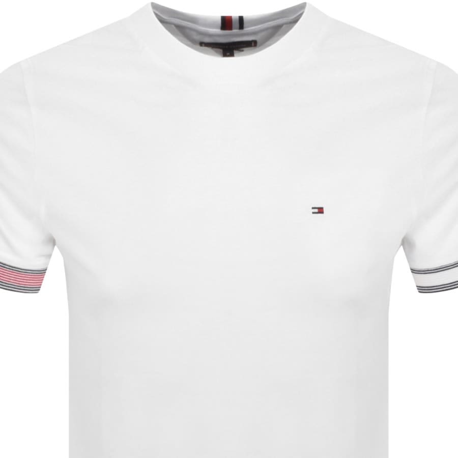 Image number 2 for Tommy Hilfiger Flag Cuff T Shirt White