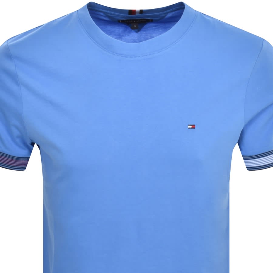 Image number 2 for Tommy Hilfiger Flag Cuff T Shirt Blue