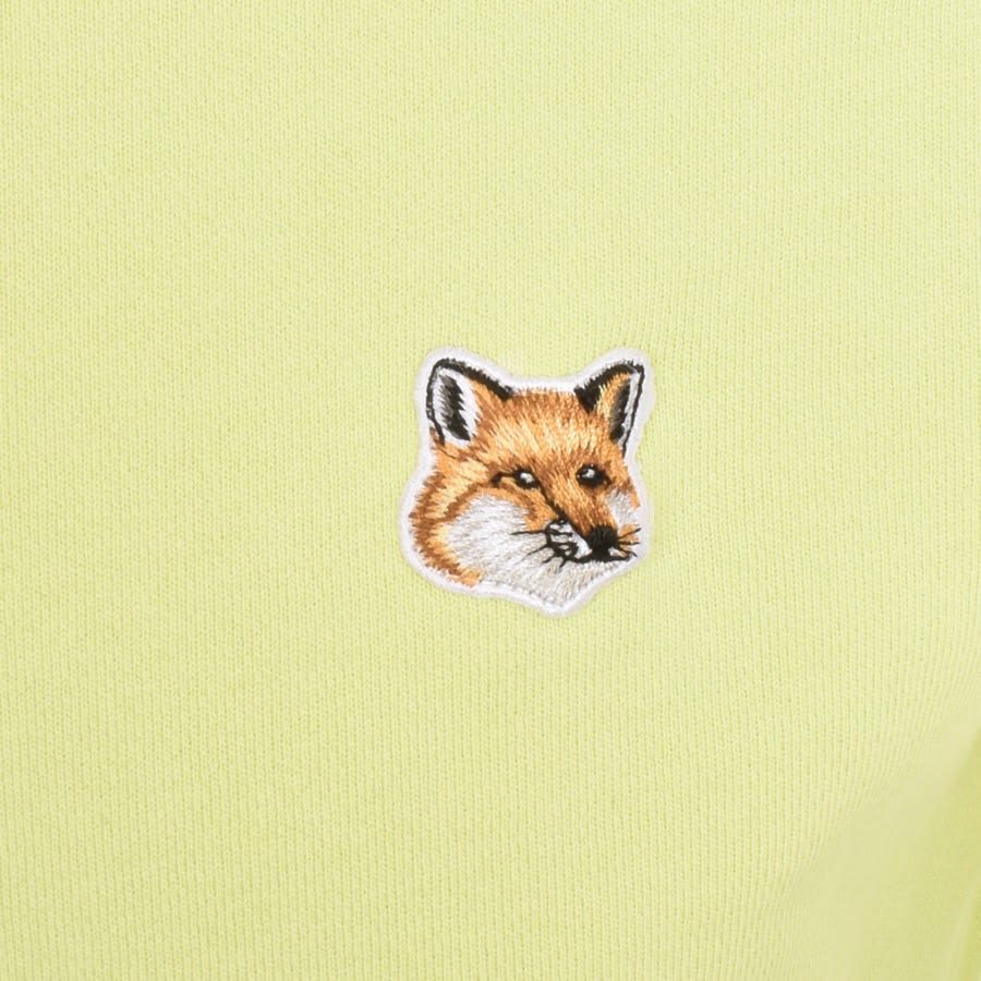Image number 3 for Maison Kitsune Fox Head Patch T Shirt Yellow