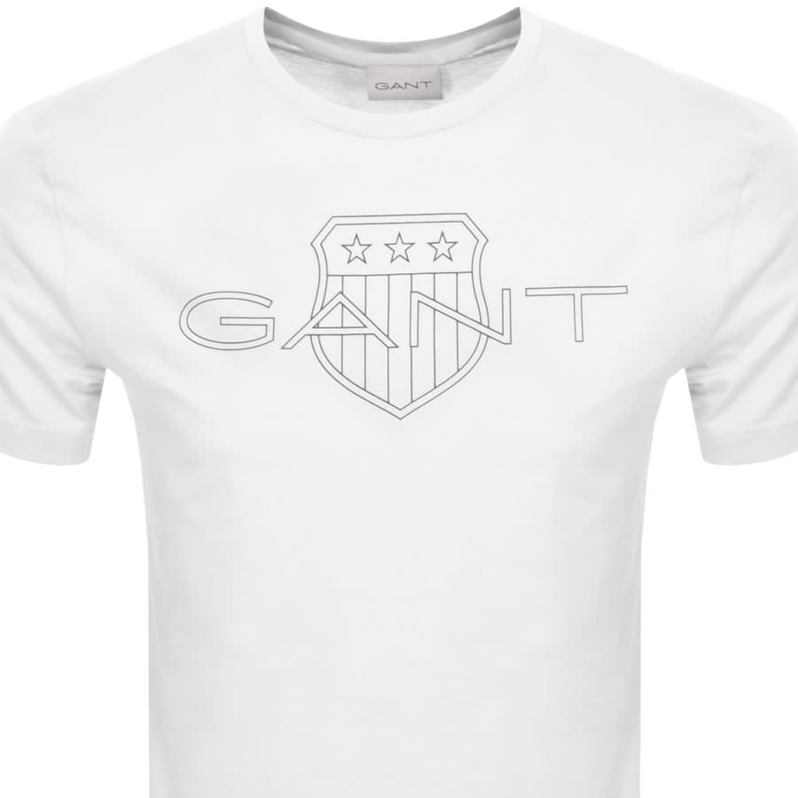 Image number 2 for Gant Logo T Shirt White