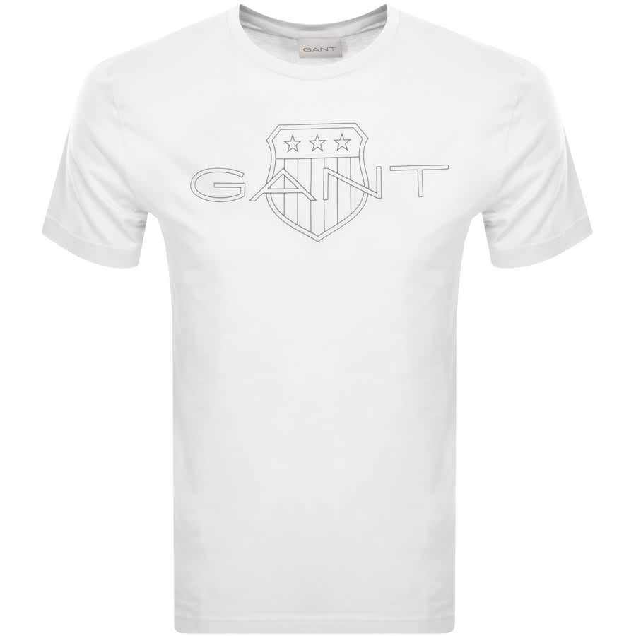 Image number 1 for Gant Logo T Shirt White