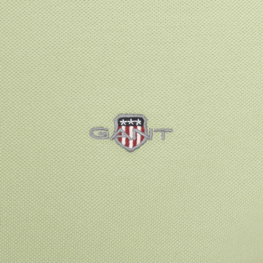 Image number 3 for Gant Regular Shield Pique Polo T Shirt Green