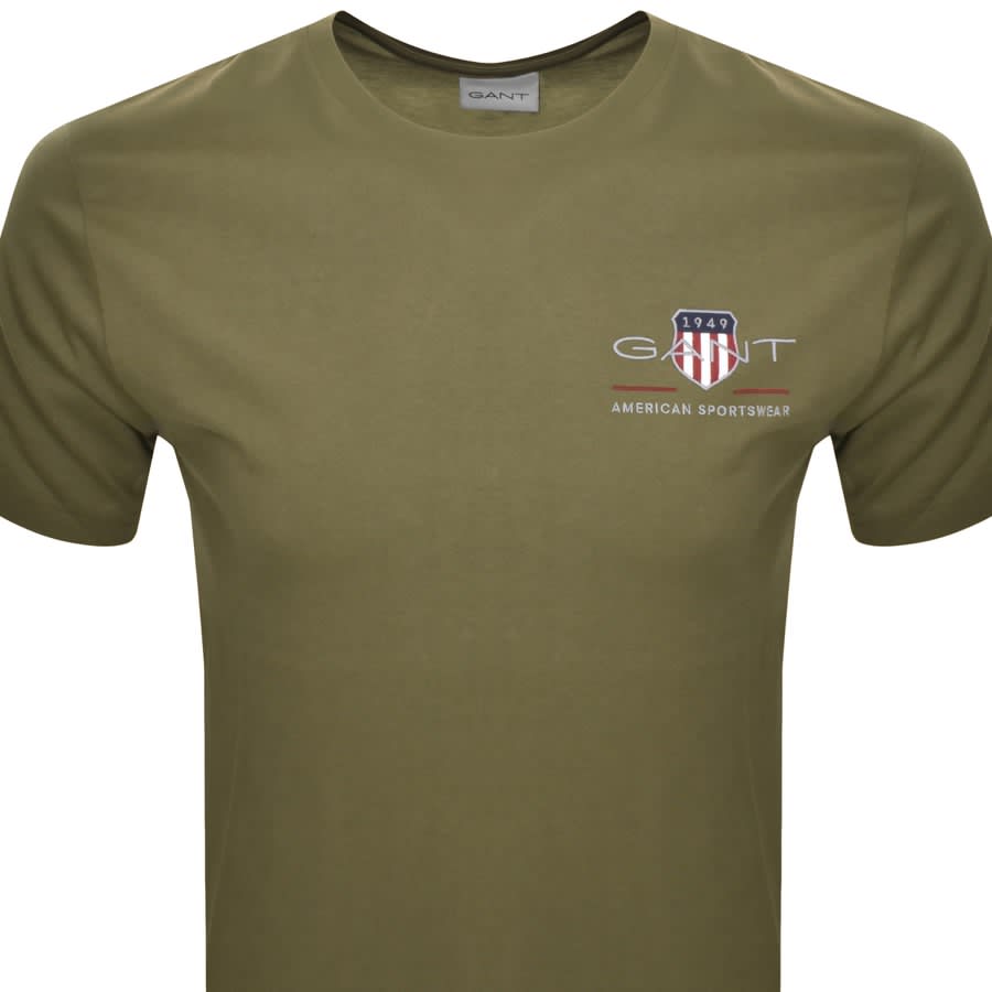 Image number 2 for Gant Original Archive Crest T Shirt Green