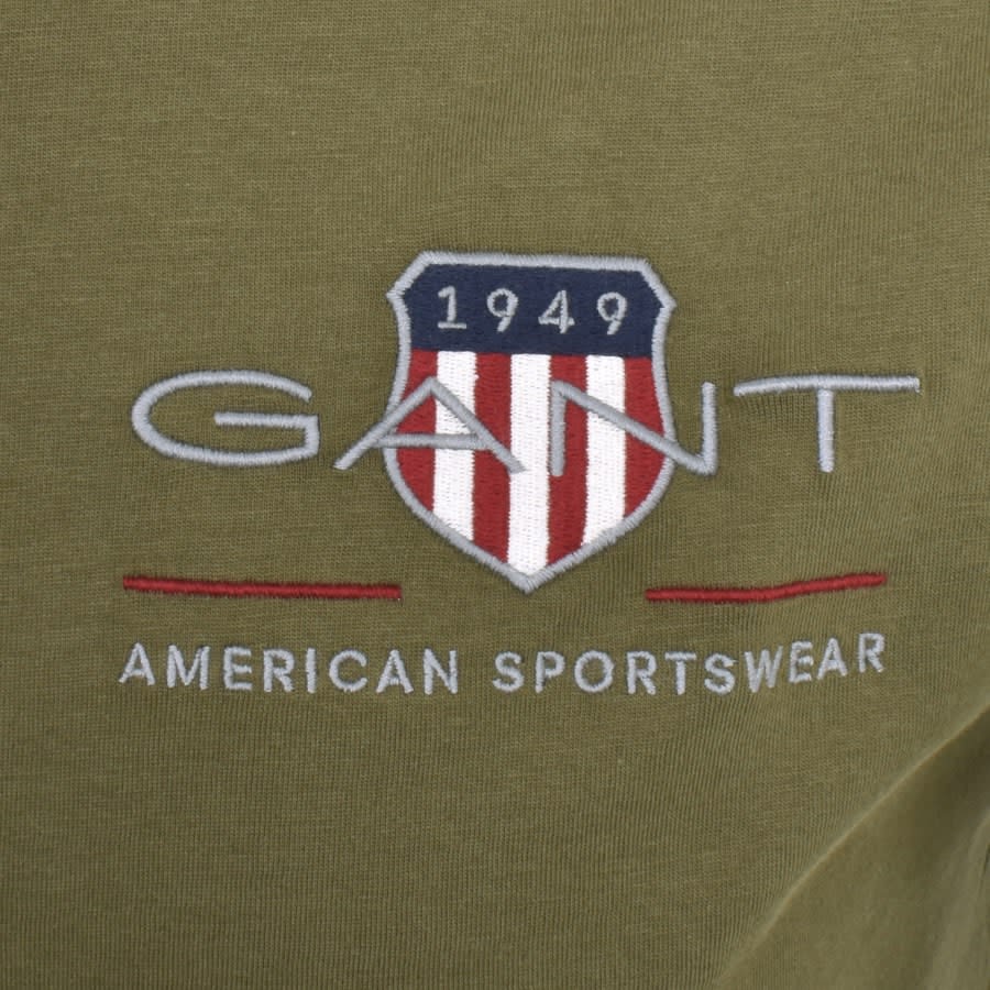 Image number 3 for Gant Original Archive Crest T Shirt Green