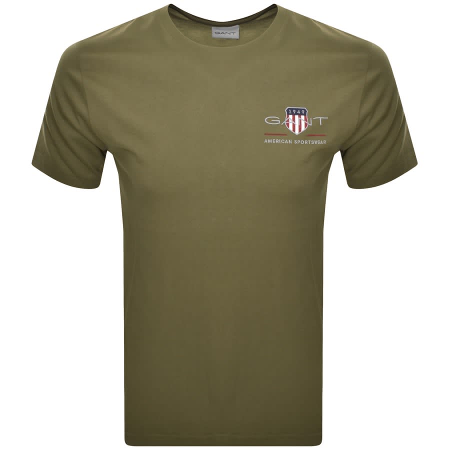 Image number 1 for Gant Original Archive Crest T Shirt Green