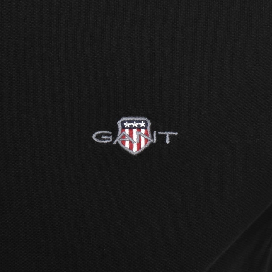 Image number 3 for Gant Shield Pique Polo T Shirt Black