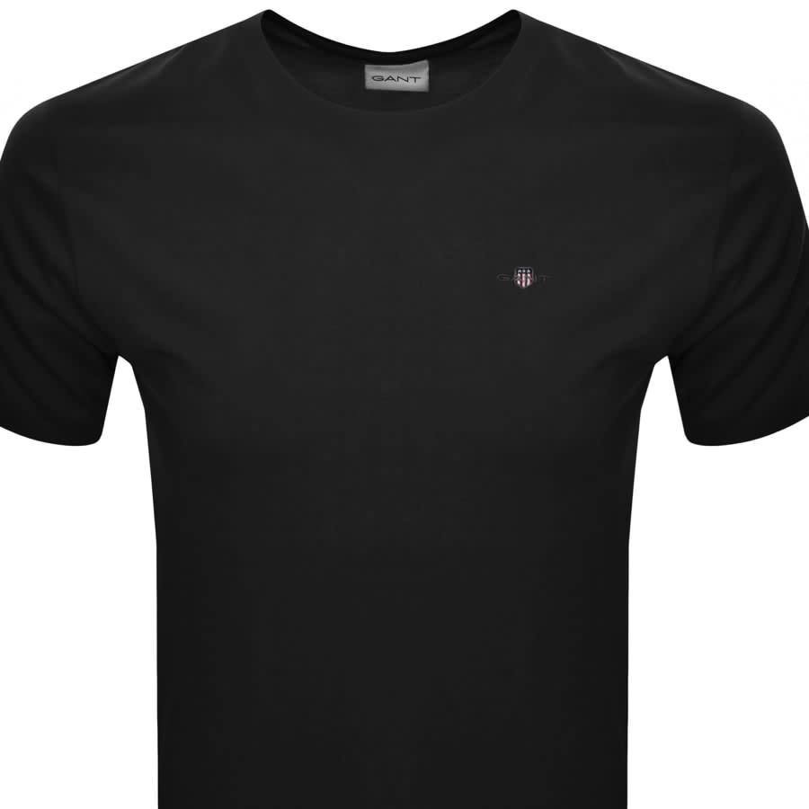 Image number 2 for Gant Regular Shield T Shirt Black