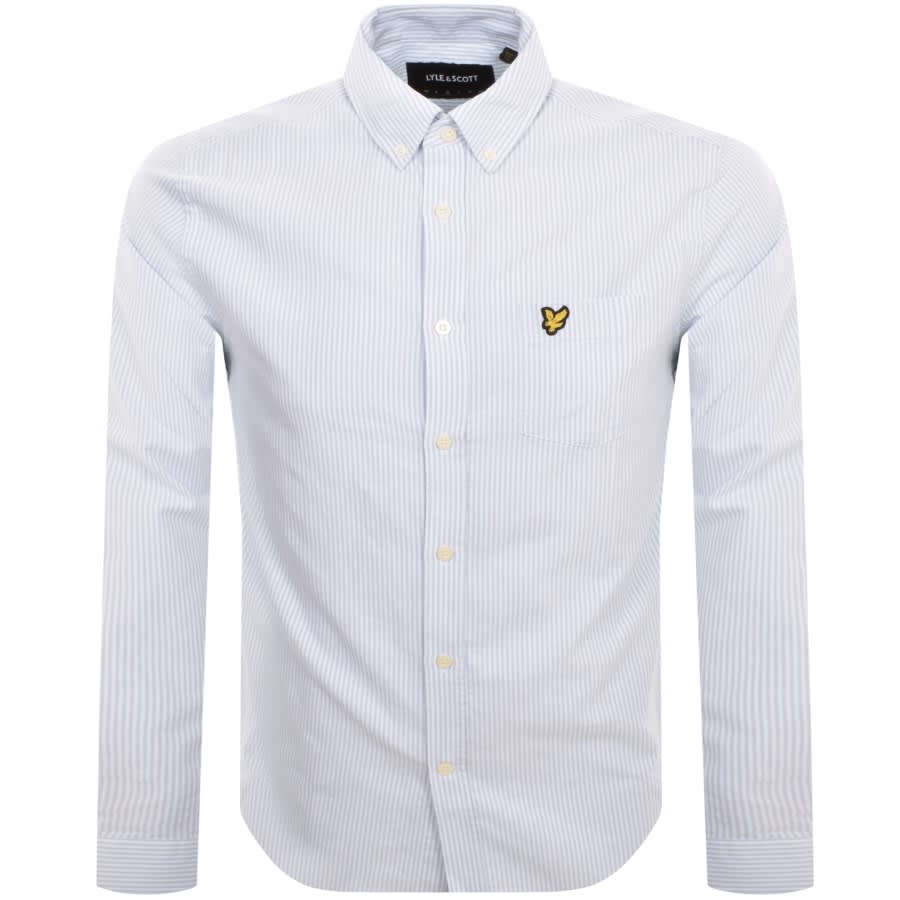 Image number 1 for Lyle And Scott Stripe Oxford Shirt Blue