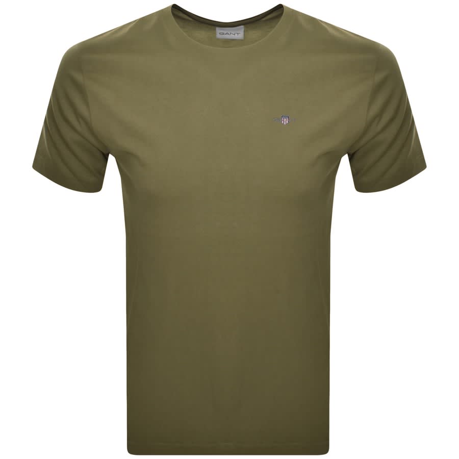 Image number 1 for Gant Regular Shield T Shirt Green