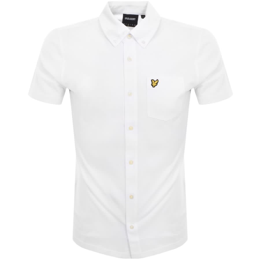 Image number 1 for Lyle And Scott Short Sleeve Pique Shirt White