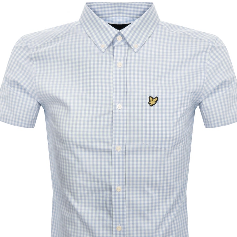 Image number 2 for Lyle And Scott Gingham Check Shirt Blue