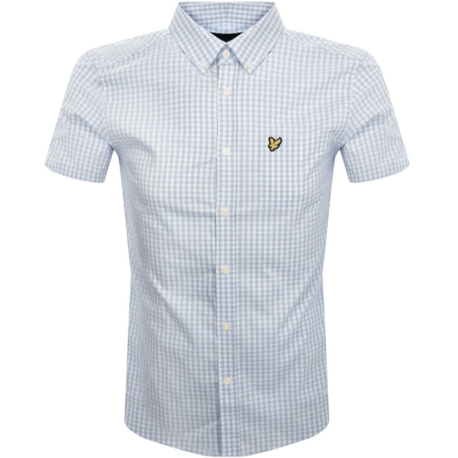 Image number 1 for Lyle And Scott Gingham Check Shirt Blue