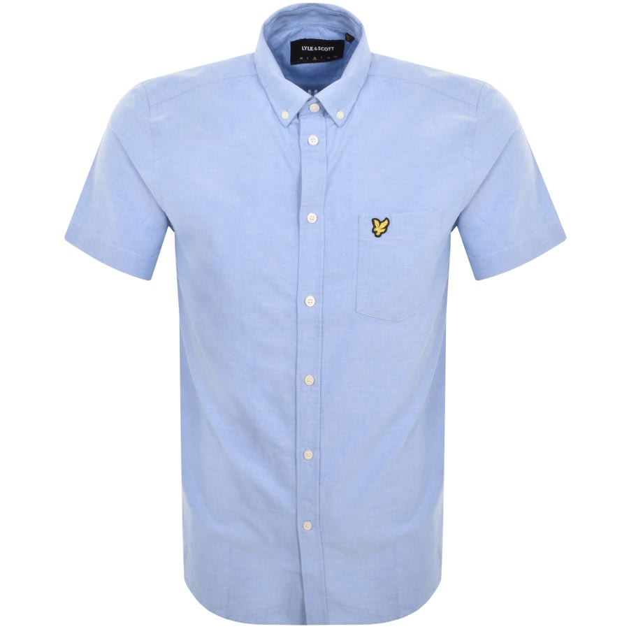 Image number 1 for Lyle And Scott Short Sleeve Shirt Blue
