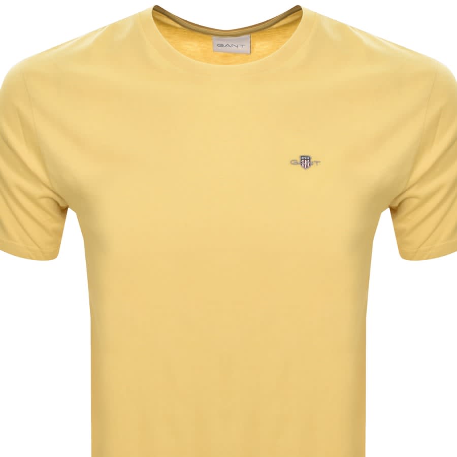 Image number 2 for Gant Regular Shield T Shirt Yellow