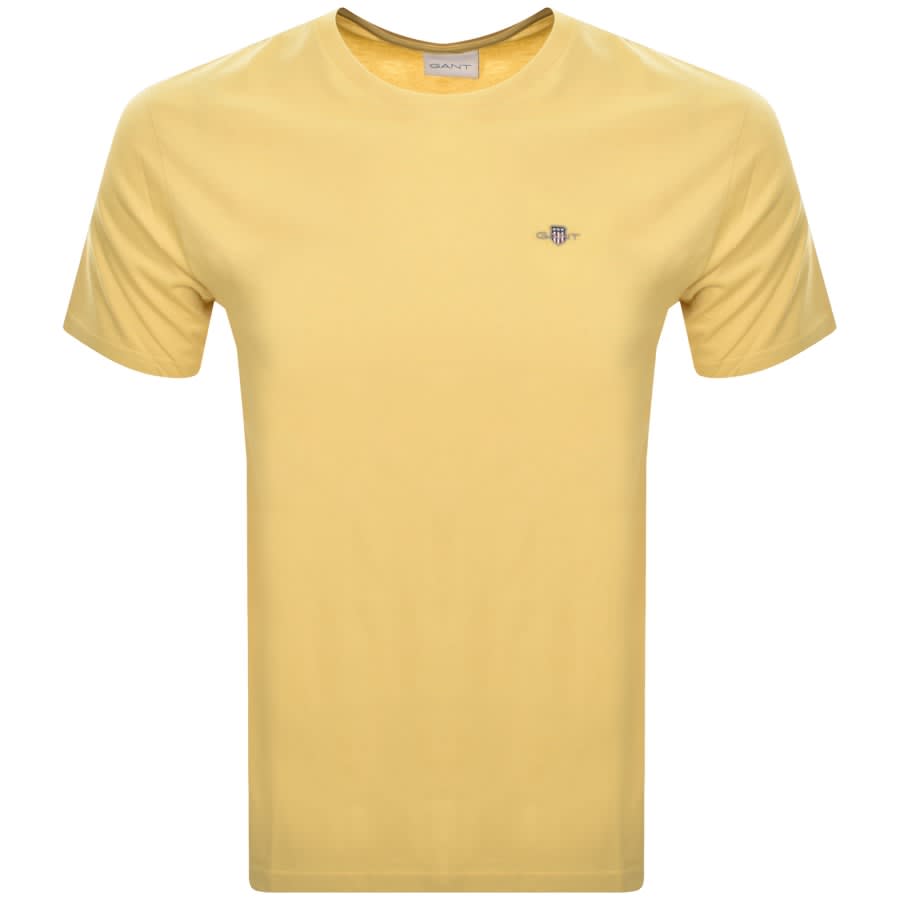 Image number 1 for Gant Regular Shield T Shirt Yellow