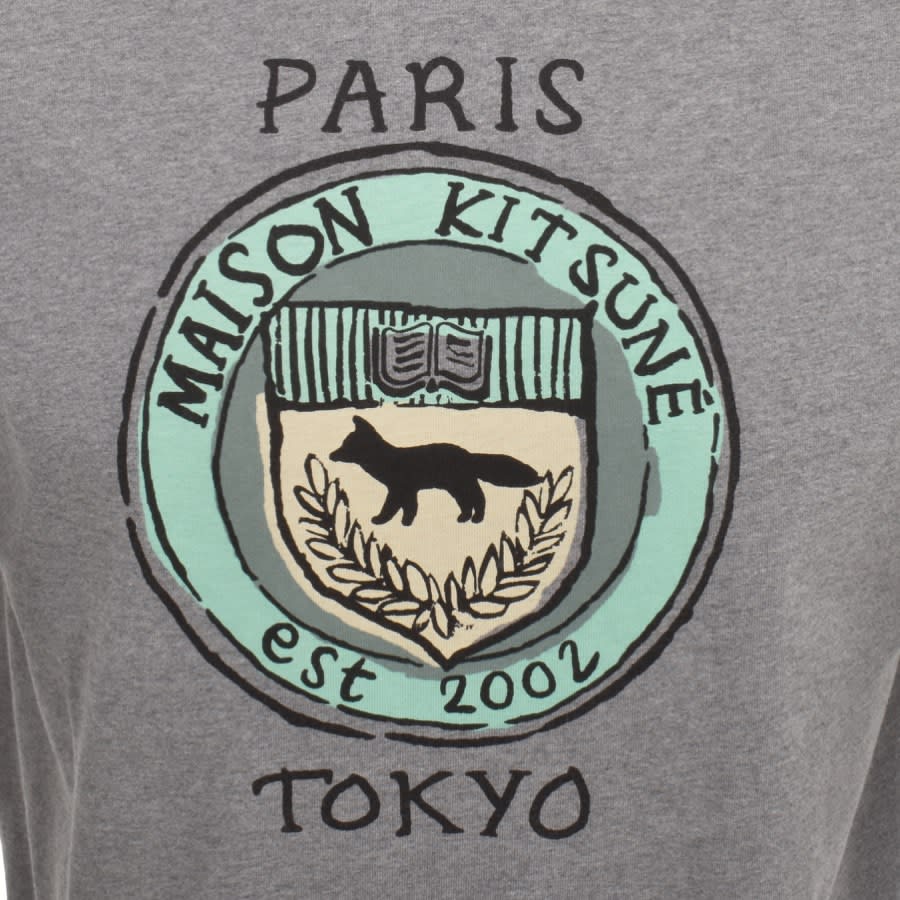 Image number 3 for Maison Kitsune City Coins T Shirt Grey