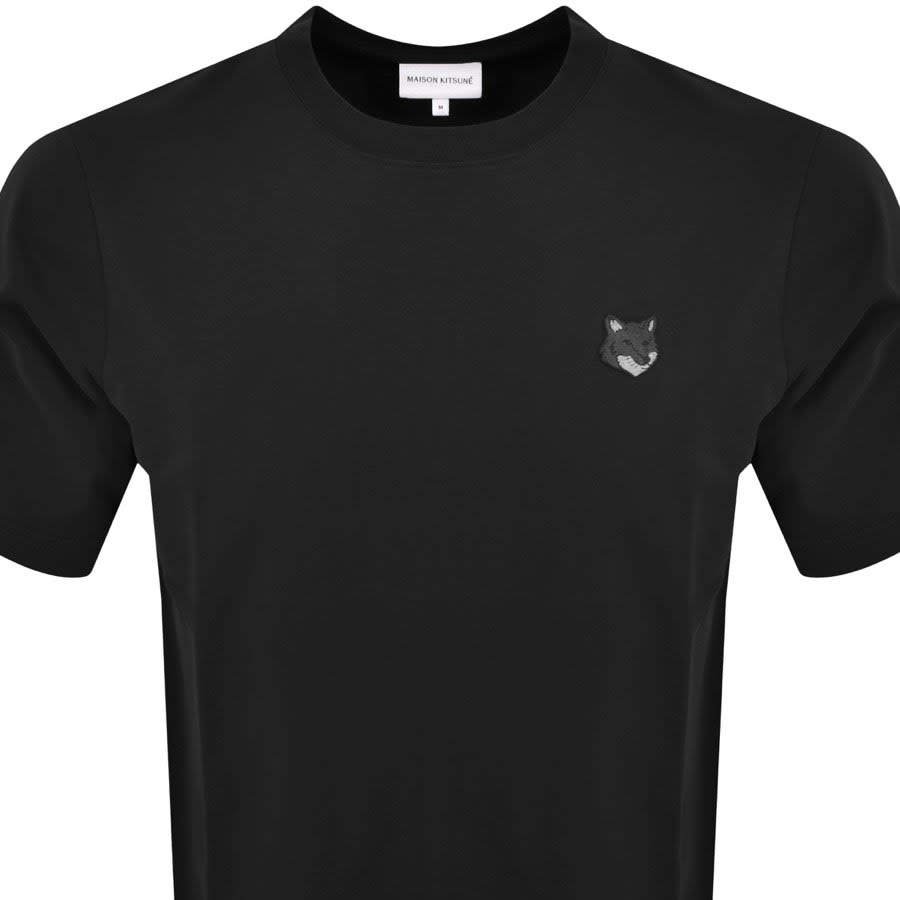 Image number 2 for Maison Kitsune Fox Head T Shirt Black