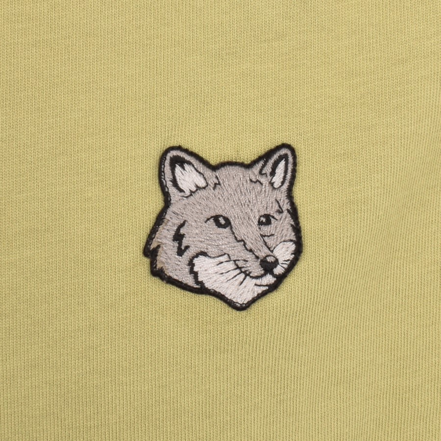Image number 3 for Maison Kitsune Fox Head T Shirt Green