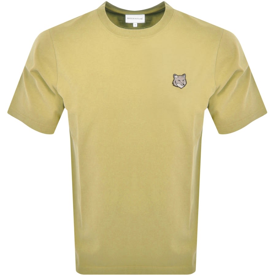 Image number 1 for Maison Kitsune Fox Head T Shirt Green