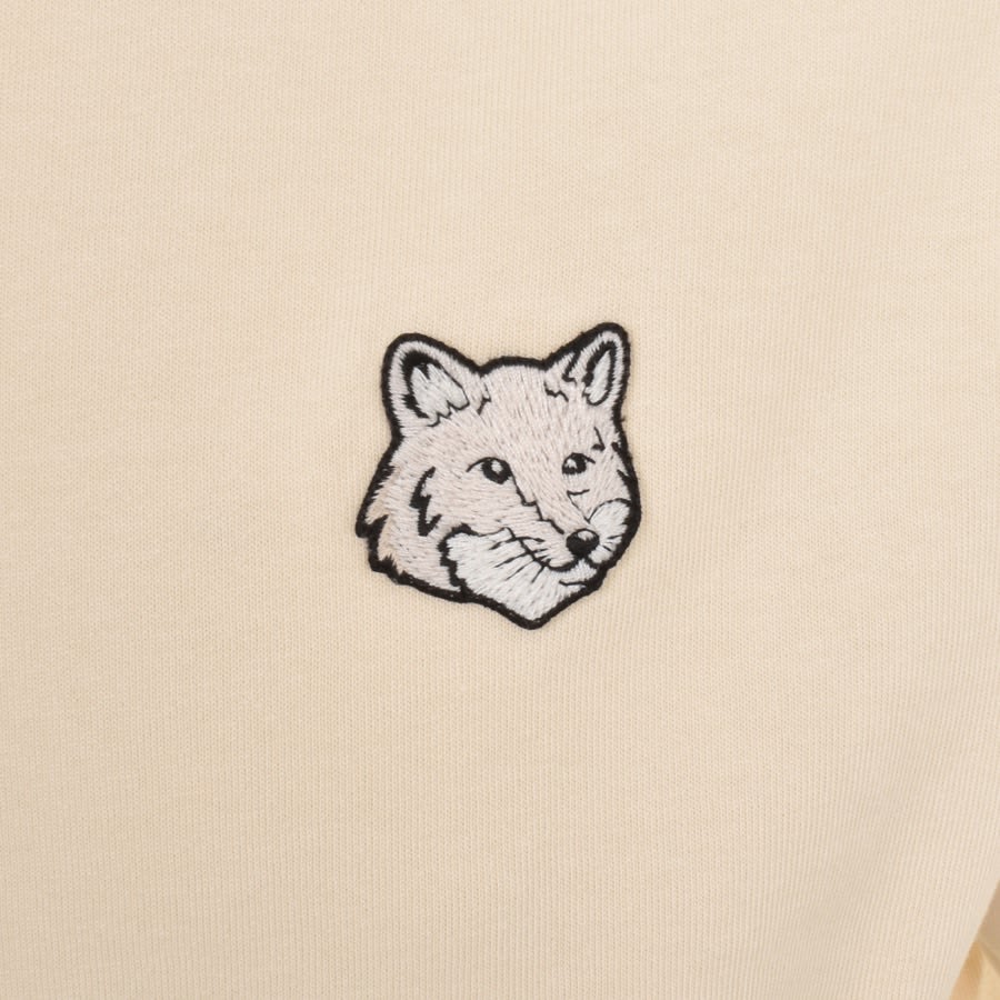 Image number 3 for Maison Kitsune Fox Head T Shirt Beige