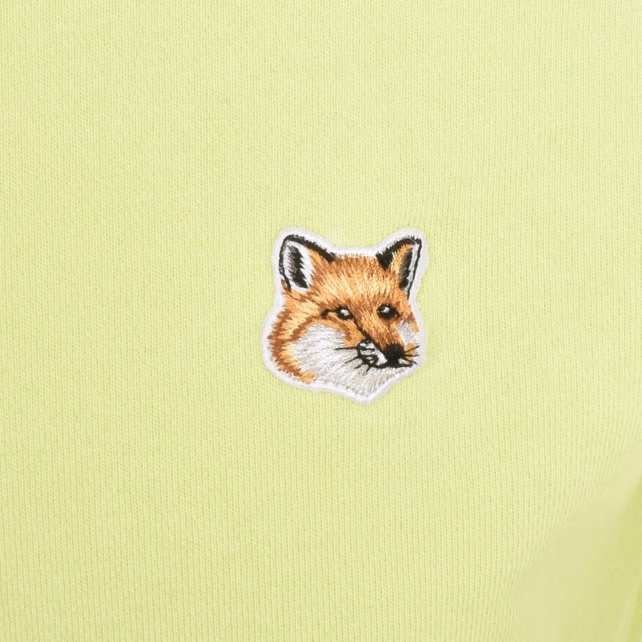 Image number 3 for Maison Kitsune Fox Head Sweatshirt Yellow