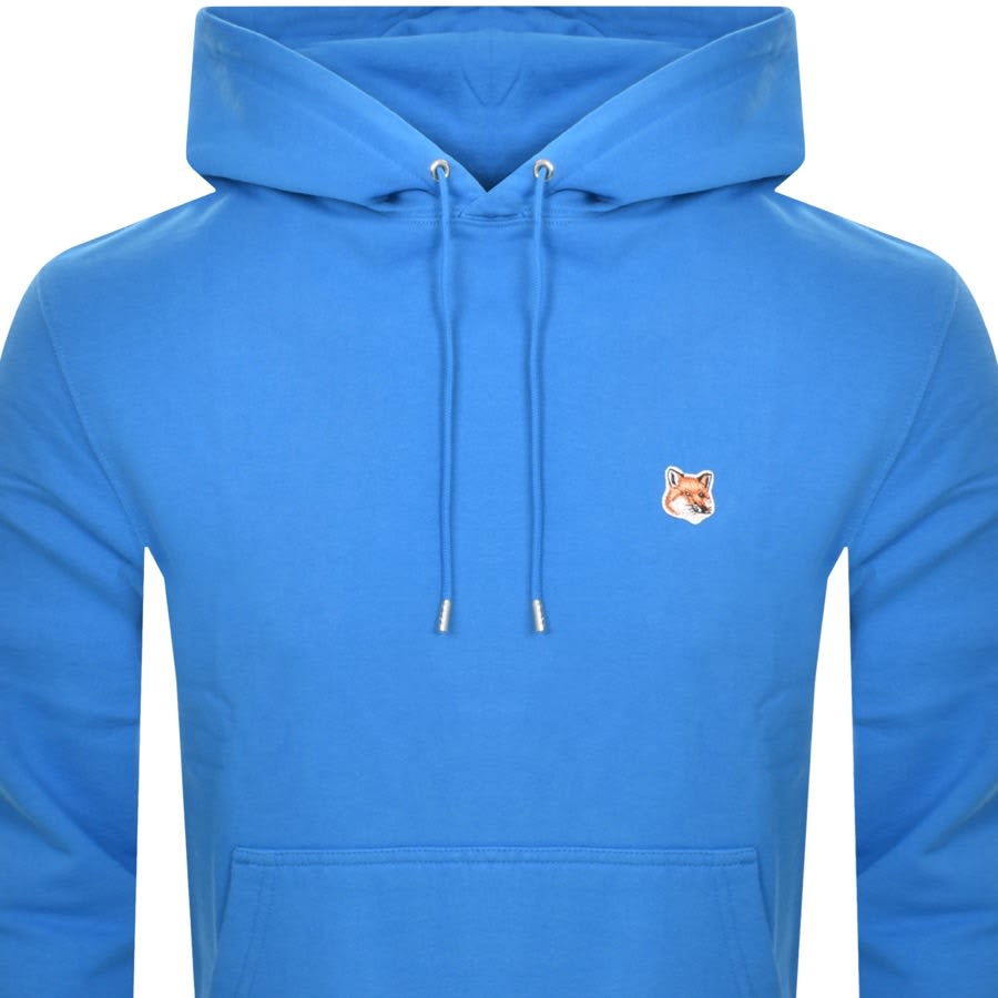 Image number 2 for Maison Kitsune Fox Head Hoodie Blue