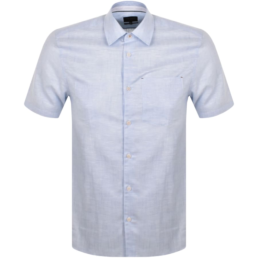 Ted Baker Palomas Short Sleeved Shirt Blue