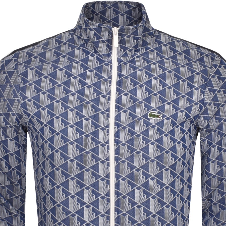 Image number 2 for Lacoste Full Zip Sweatshirt Blue