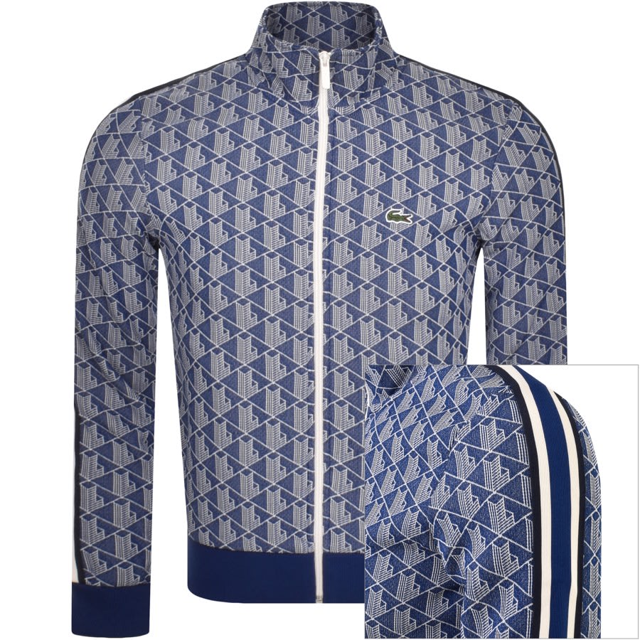 Image number 1 for Lacoste Full Zip Sweatshirt Blue
