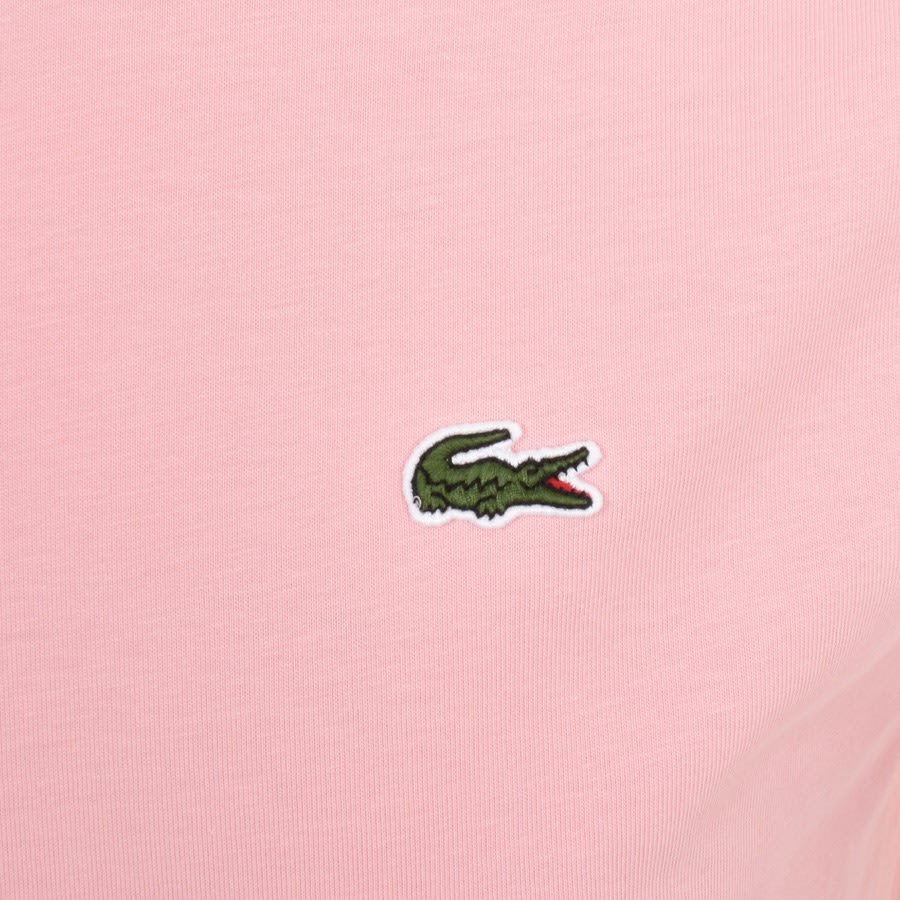 Image number 3 for Lacoste Crew Neck T Shirt Pink