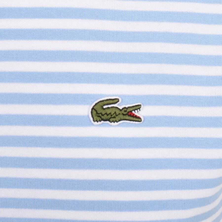 Image number 3 for Lacoste Stripe T Shirt Blue