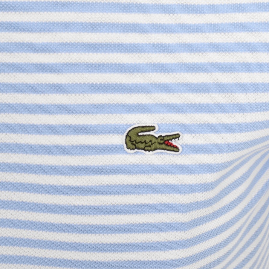 Image number 3 for Lacoste Short Sleeved Stripe Polo T Shirt White