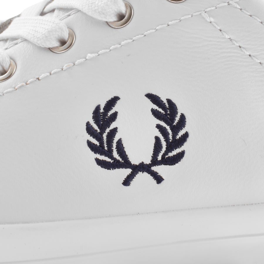 Image number 4 for Fred Perry Baseline Leather Trainers White