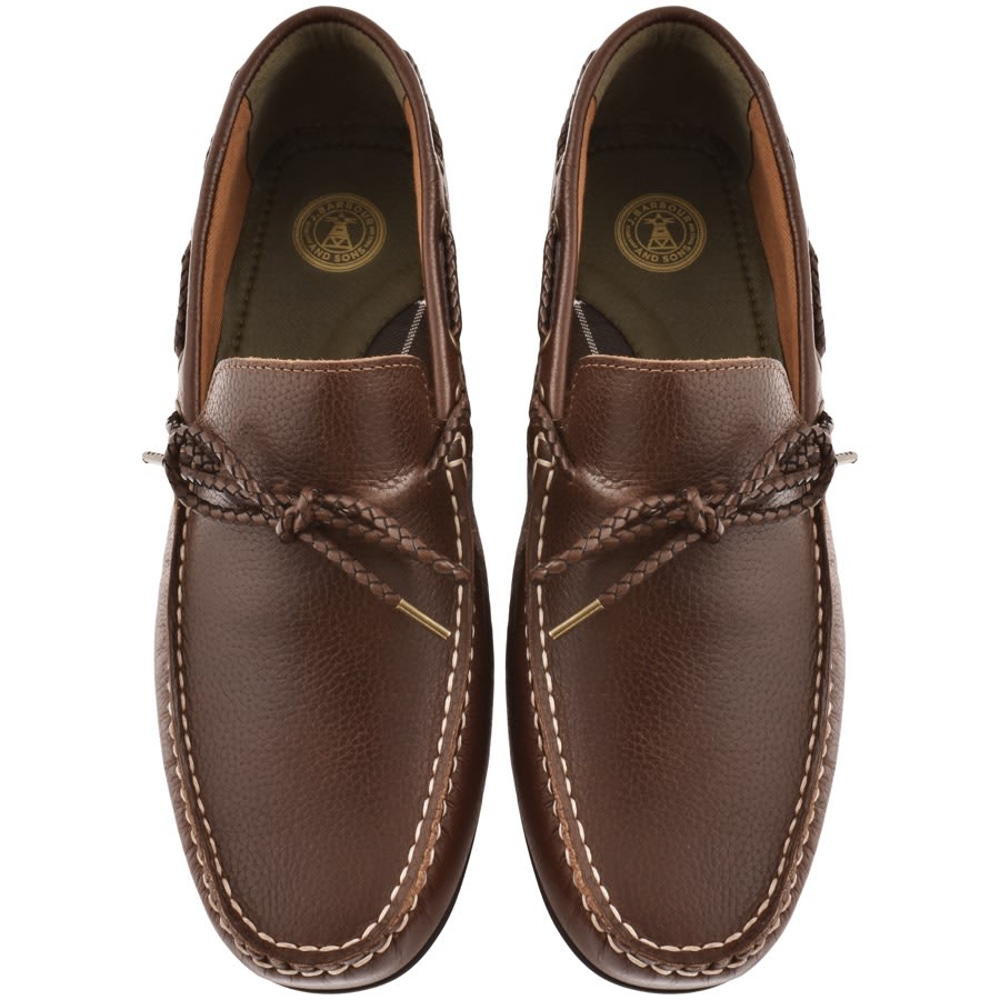Image number 3 for Barbour Leather Jenson Shoes Brown