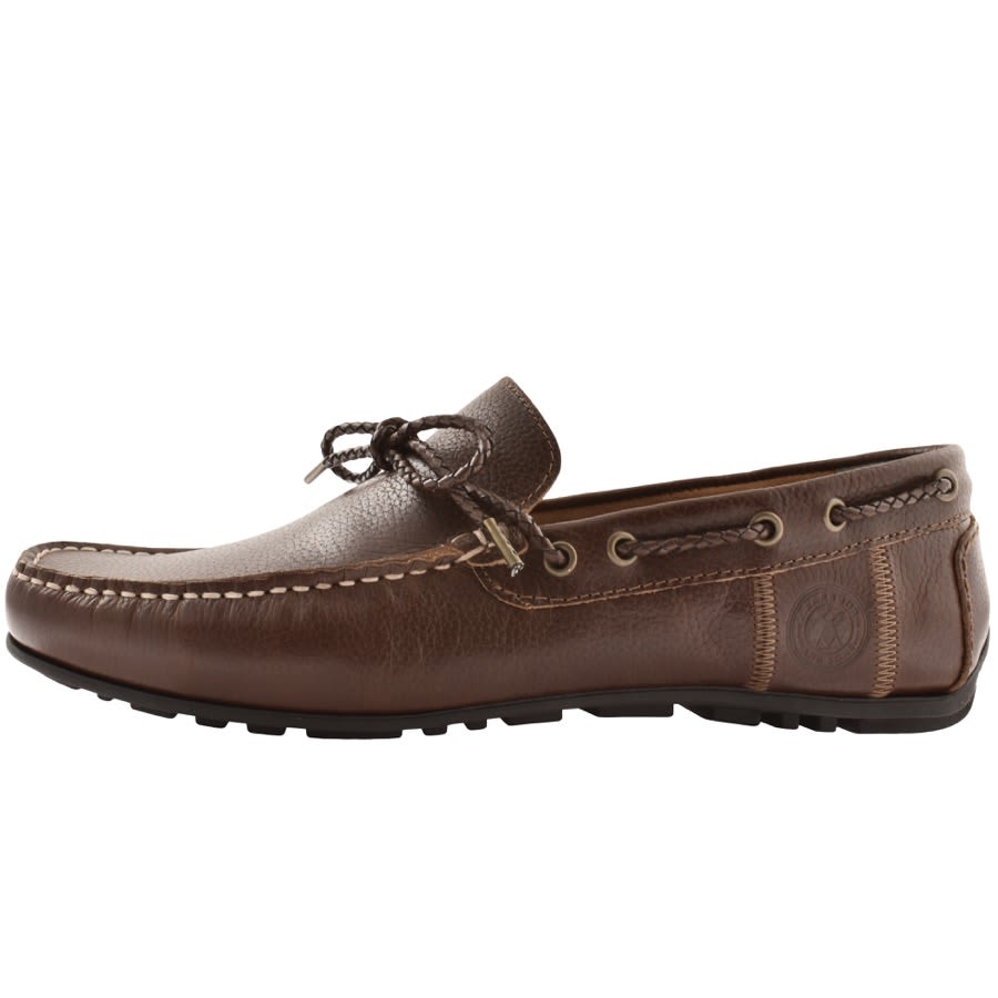 Image number 1 for Barbour Leather Jenson Shoes Brown