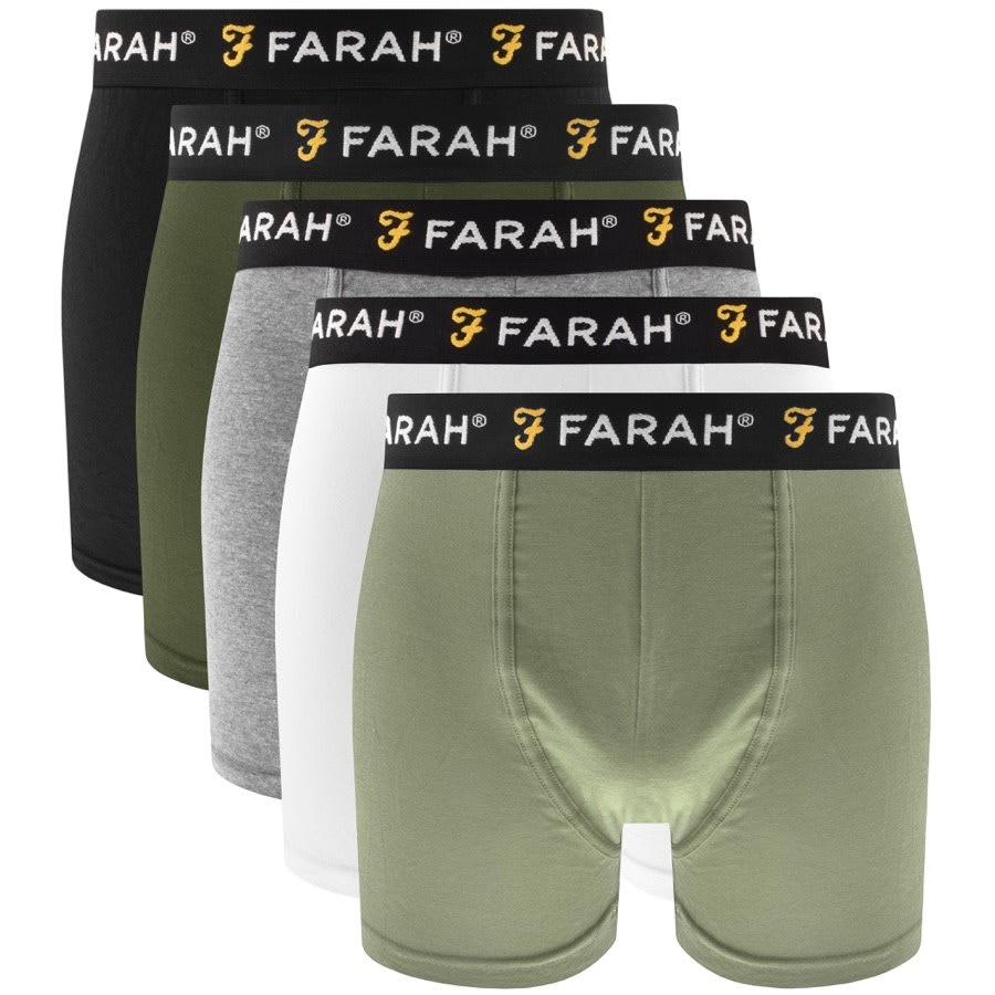 Image number 1 for Farah Vintage Renzo 5 Pack Boxer Shorts