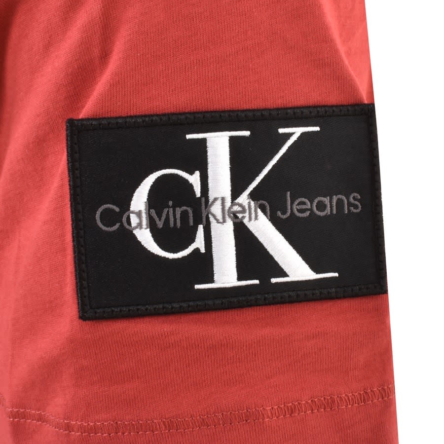 Image number 3 for Calvin Klein Jeans Logo T Shirt Red