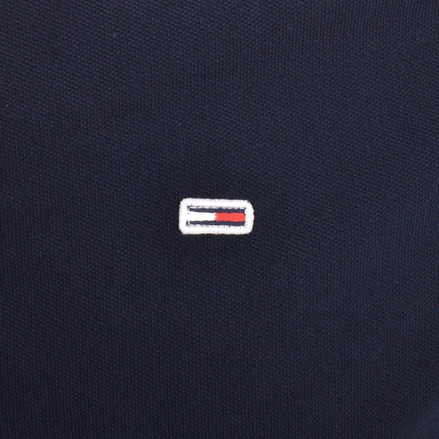 Image number 3 for Tommy Jeans Flag Cuffs Polo Shirt Navy