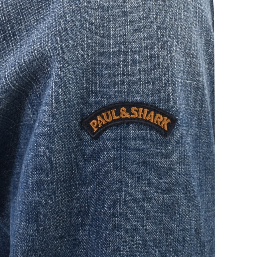 Image number 4 for Paul And Shark Denim Overshirt Blue