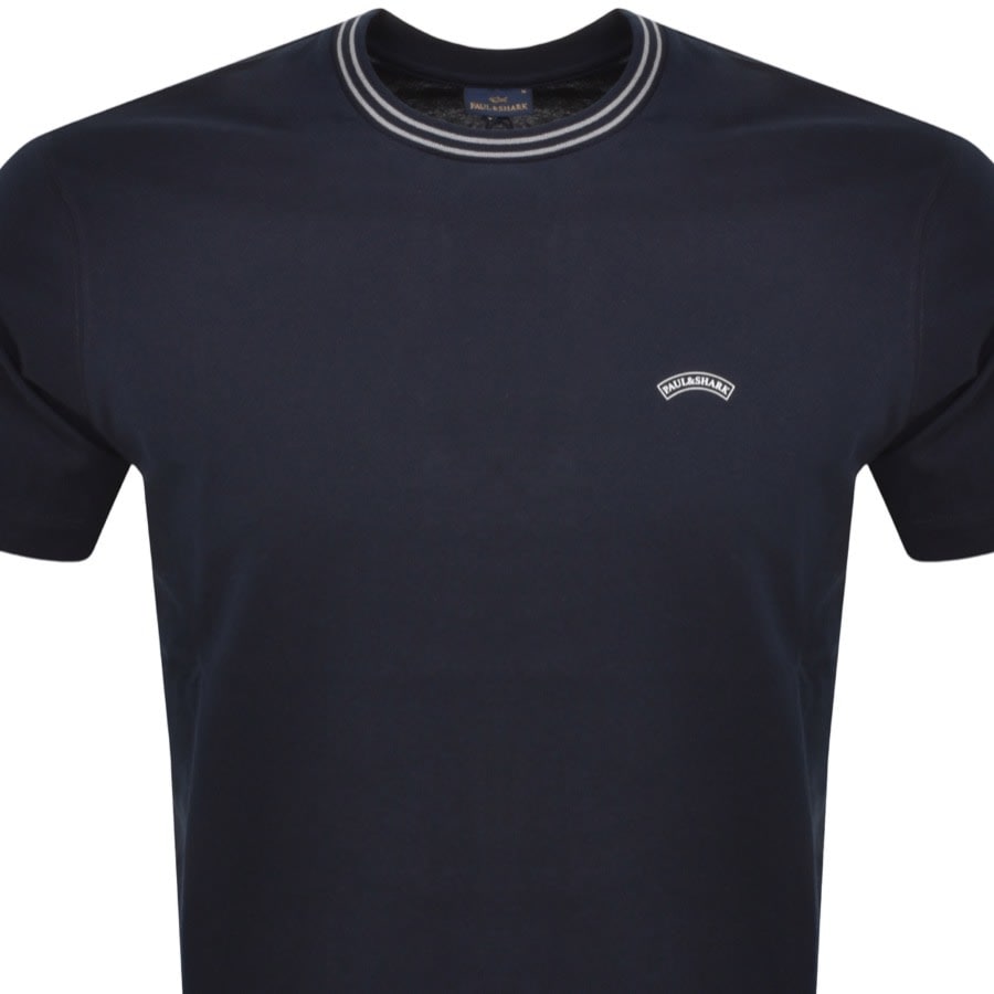Image number 2 for Paul And Shark Short Sleeved Logo T Shirt Navy
